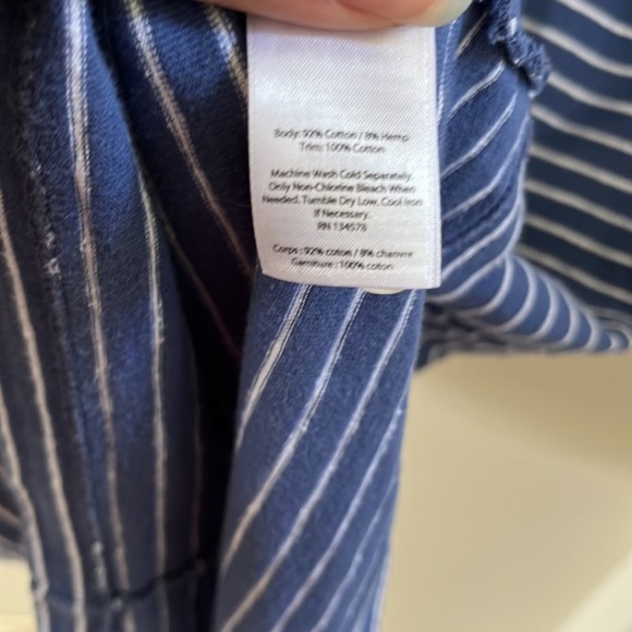 Vineyard Vines Blue & White Striped Hemp Cotton Tank Dress Small - Picture 4 of 4